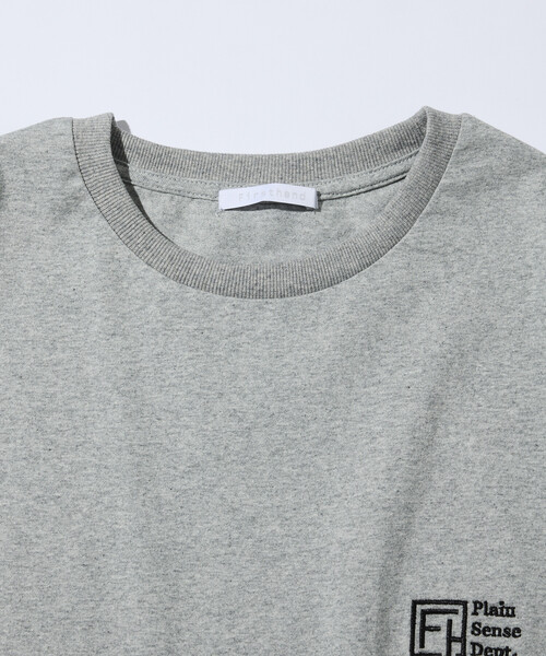 Firsthand（ファーストハンド）の「Firsthand/ファーストハンド 6オンス フロントロゴ 刺繍 クルーネックTシャツ / ワンポイントデザインTシャツ LEFT CHEST EMBROIDERY PSD（Tシャツ/カットソー・メンズ・ブラック/グレー/チャコールグレー/ネイビー/ホワイト・LARGE/MEDIUM）」の8枚目の写真