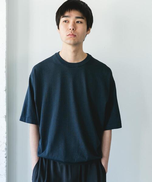 URBAN RESEARCH DOORS(アーバンリサーチドアーズ)の「『UR TECH』サマシェア クルーネックニット(ニット/セーター・メンズ・ブラウン系その他/グレー系その他/ネイビー・LARGE/MEDIUM)」の8枚目の写真
