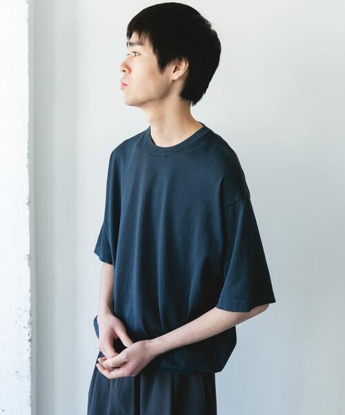 URBAN RESEARCH DOORS(アーバンリサーチドアーズ)の「『UR TECH』サマシェア クルーネックニット(ニット/セーター・メンズ・ブラウン系その他/グレー系その他/ネイビー・LARGE/MEDIUM)」の9枚目の写真