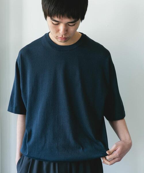 URBAN RESEARCH DOORS(アーバンリサーチドアーズ)の「『UR TECH』サマシェア クルーネックニット(ニット/セーター・メンズ・ブラウン系その他/グレー系その他/ネイビー・LARGE/MEDIUM)」の11枚目の写真