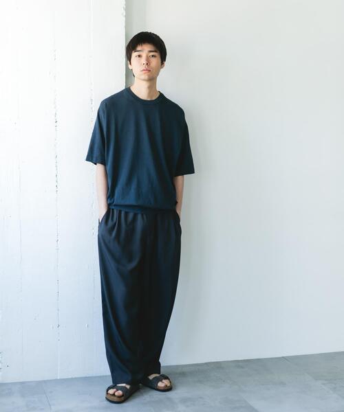 URBAN RESEARCH DOORS(アーバンリサーチドアーズ)の「『UR TECH』サマシェア クルーネックニット(ニット/セーター・メンズ・ブラウン系その他/グレー系その他/ネイビー・LARGE/MEDIUM)」の12枚目の写真