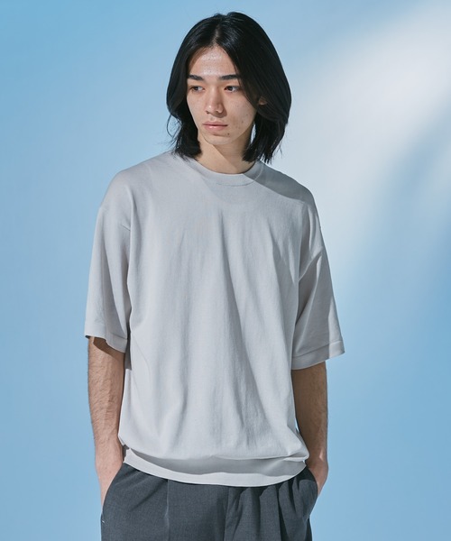 URBAN RESEARCH DOORS（アーバンリサーチドアーズ）の「『UR TECH』サマシェア クルーネックニット（ニット/セーター・メンズ・ブラウン系その他/グレー系その他/ネイビー・LARGE/MEDIUM）」の15枚目の写真