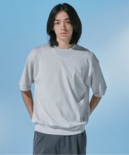 URBAN RESEARCH DOORS（アーバンリサーチドアーズ）の「『UR TECH』サマシェア クルーネックニット（ニット/セーター・メンズ・ブラウン系その他/グレー系その他/ネイビー・LARGE/MEDIUM）」の16枚目の写真