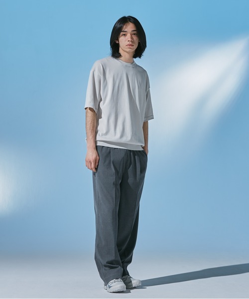 URBAN RESEARCH DOORS（アーバンリサーチドアーズ）の「『UR TECH』サマシェア クルーネックニット（ニット/セーター・メンズ・ブラウン系その他/グレー系その他/ネイビー・LARGE/MEDIUM）」の18枚目の写真