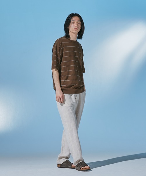 URBAN RESEARCH DOORS（アーバンリサーチドアーズ）の「『UR TECH』サマシェア クルーネックニット（ニット/セーター・メンズ・ブラウン系その他/グレー系その他/ネイビー・LARGE/MEDIUM）」の11枚目の写真