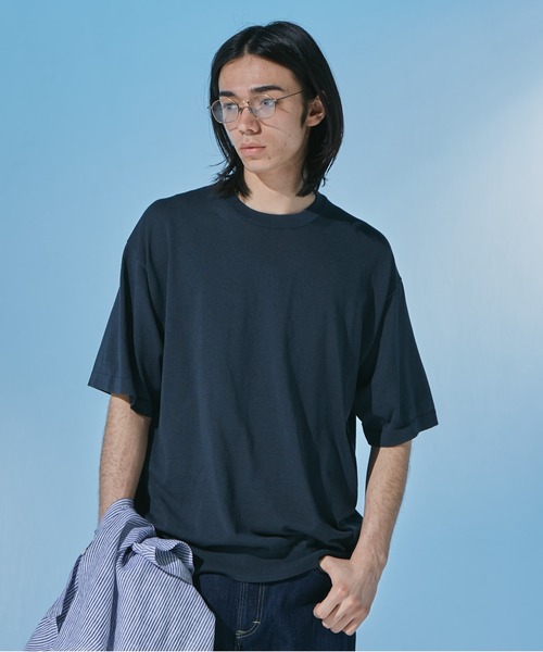 URBAN RESEARCH DOORS（アーバンリサーチドアーズ）の「『UR TECH』サマシェア クルーネックニット（ニット/セーター・メンズ・ブラウン系その他/グレー系その他/ネイビー・LARGE/MEDIUM）」の20枚目の写真