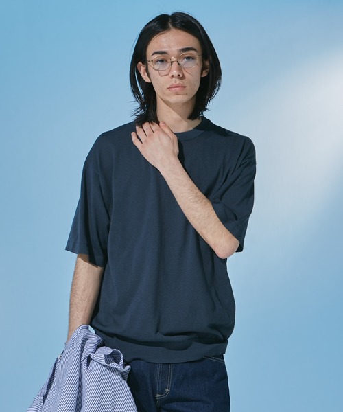 URBAN RESEARCH DOORS（アーバンリサーチドアーズ）の「『UR TECH』サマシェア クルーネックニット（ニット/セーター・メンズ・ブラウン系その他/グレー系その他/ネイビー・LARGE/MEDIUM）」の21枚目の写真