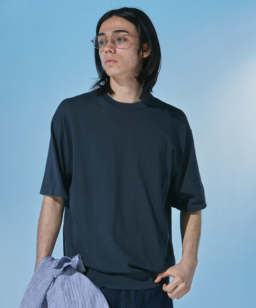 URBAN RESEARCH DOORS（アーバンリサーチドアーズ）の「『UR TECH』サマシェア クルーネックニット（ニット/セーター・メンズ・ブラウン系その他/グレー系その他/ネイビー・LARGE/MEDIUM）」の22枚目の写真