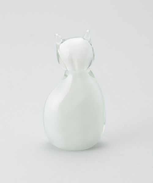 212 KITCHEN STORE(トゥワントゥキッチンストア)の「Glass Objet Cat ホワイト(インテリア雑貨・レディース・その他・00)」の4枚目の写真