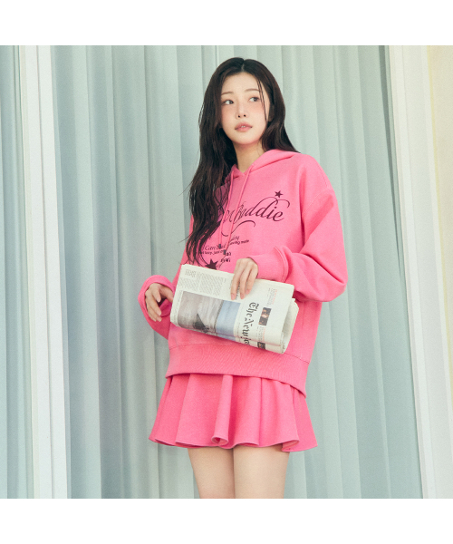 EGOIST（エゴイスト）の「[CAPSULE LINE]ピグメントルーズフィットフードパーカーES2CL360（パーカー・レディース・ブラウン/PINK・55/66）」の5枚目の写真