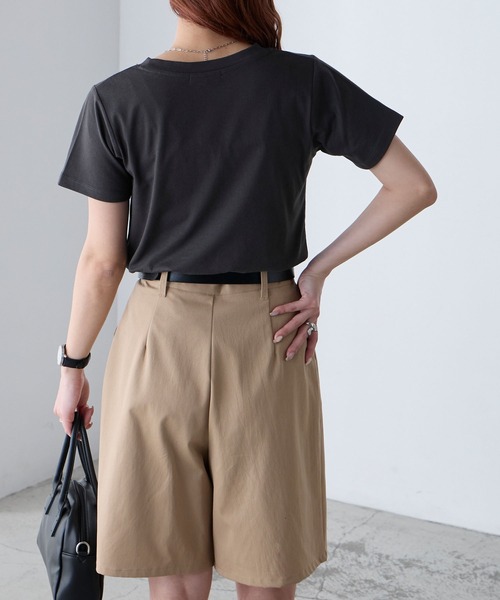BONLECILL（ボンルシール）の「フラワーアートプリントT（Tシャツ/カットソー・レディース・オフホワイト/ネイビー/チャコールグレー・FREE）」の21枚目の写真