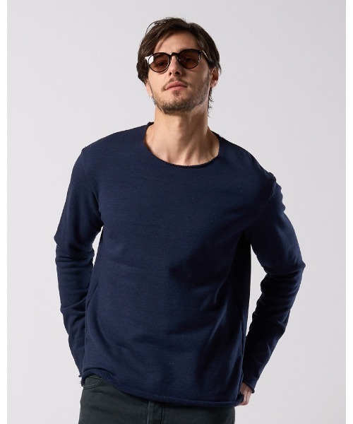 wjk(ダヴルジェイケイ)の「cut-off light sweatshirt(スウェット・メンズ・カーキ/トップグレー/インディゴブルー・MEDIUM/SMALL/X-LARGE/LARGE)」の3枚目の写真