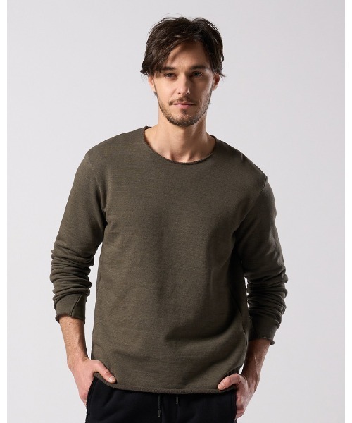 wjk(ダヴルジェイケイ)の「cut-off light sweatshirt(スウェット・メンズ・カーキ/トップグレー/インディゴブルー・MEDIUM/SMALL/X-LARGE/LARGE)」の6枚目の写真