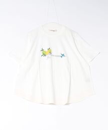 SUPER HAKKA | SUPER HAKKA×マツモトヨーコ 30/-天竺「レモンの島へ」プリント+刺繍Tシャツ(Tシャツ/カットソー)