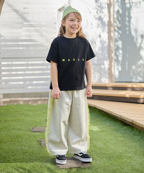 Piet（ピエット）の「サイドチュール スウェットパンツ（スウェットパンツ・キッズ・オフホワイト/ブラック・100/110/130/120）」の13枚目の写真