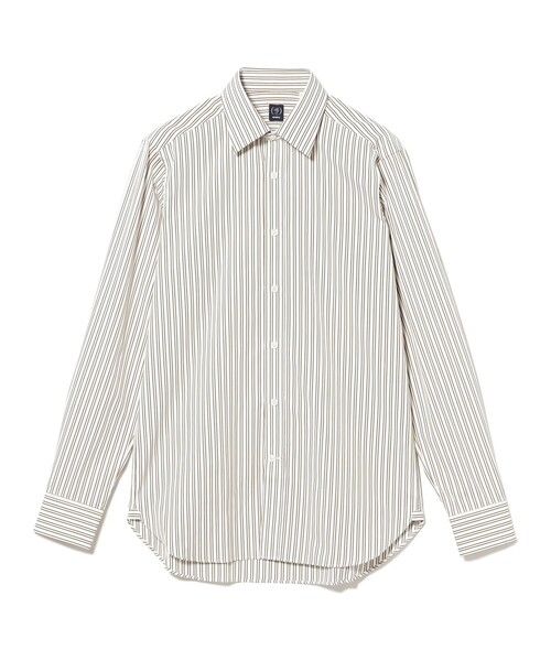 BEAMS F(ビームスエフ)の「アトリエライン コットン オルタネイトストライプ フレンチカラーシャツ(シャツ/ブラウス・メンズ・イエロー系その他5・41/40/39/38/37)」の4枚目の写真