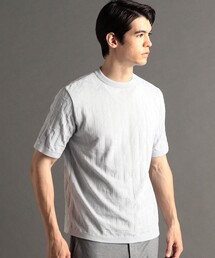 【ex/tra】リンクスグラフィカルアーガイル 半袖ニットTシャツ