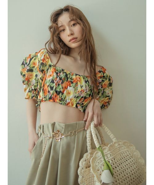 LILY BROWN（リリーブラウン）の「リネンライクタックドロストスラックス（その他パンツ・レディース・ブラック/グレイッシュベージュ/ホワイト・0/1）」の5枚目の写真