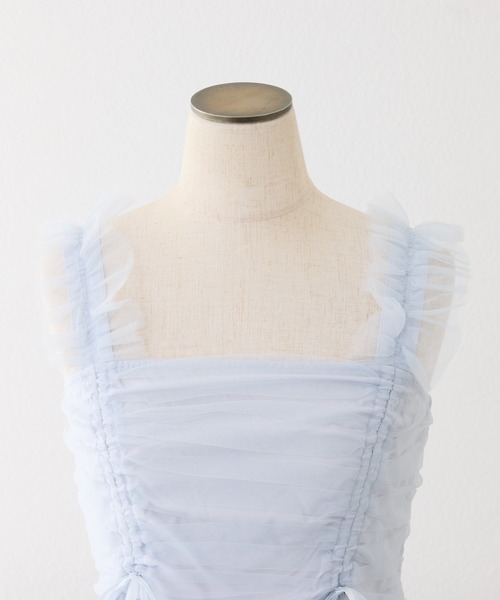 one after another NICE CLAUP(ワンアフターアナザーナイスクラップ)の「【Tulle Collection】チュールビスチェ(タンクトップ・レディース・アイボリー/ブラック/サックスブルー・FREE)」の9枚目の写真