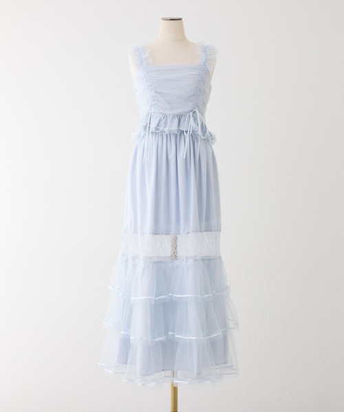 one after another NICE CLAUP(ワンアフターアナザーナイスクラップ)の「【Tulle Collection】チュールビスチェ(タンクトップ・レディース・アイボリー/ブラック/サックスブルー・FREE)」の11枚目の写真