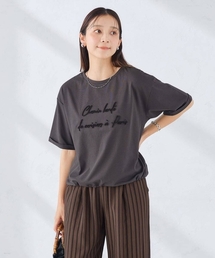 【新色追加】裾ドロストロゴTシャツ