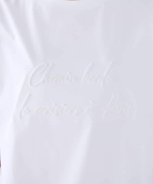 a.v.v(アーヴェヴェ)の「【新色追加】裾ドロストロゴTシャツ(Tシャツ/カットソー・レディース・ホワイト/ブラウン/アイボリー/チャコールグレー・39)」の9枚目の写真