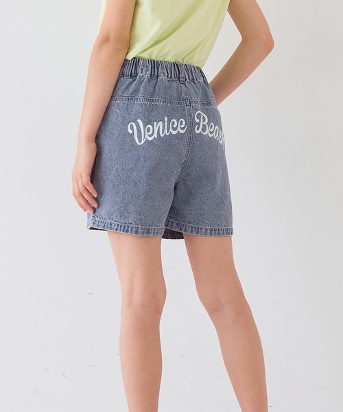 coca(coca)(コカ)の「キッズ デニムヒッププリントショートパンツ(デニムパンツ・キッズ・ブルー・120/130/140/150)」の1枚目の写真