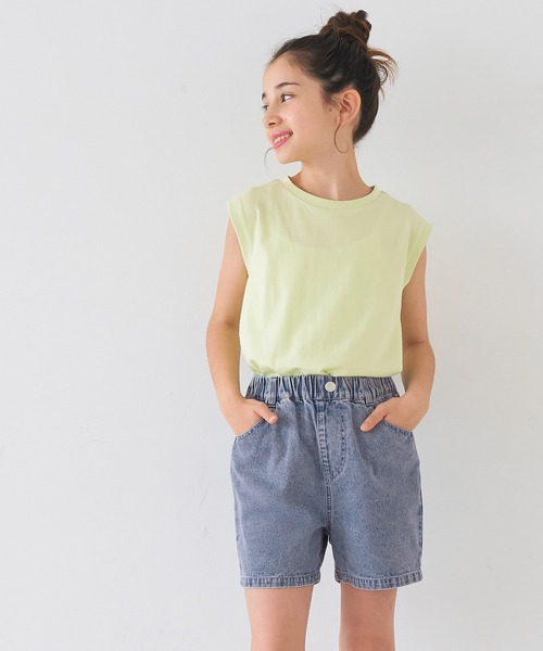 coca(coca)(コカ)の「キッズ デニムヒッププリントショートパンツ(デニムパンツ・キッズ・ブルー・120/130/140/150)」の3枚目の写真
