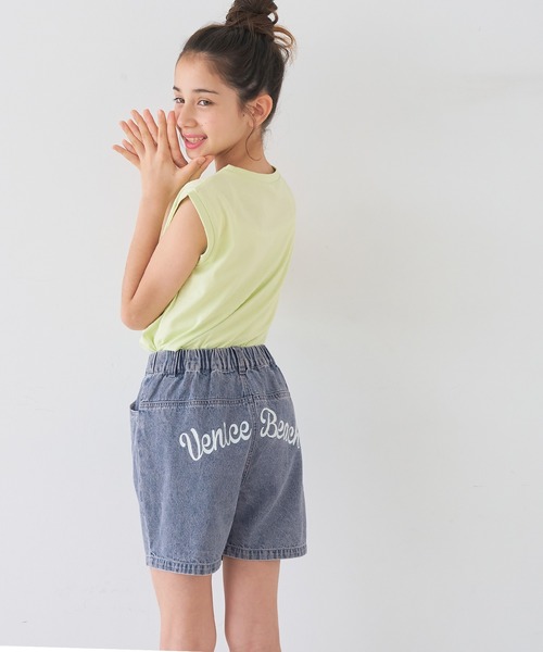 coca(coca)(コカ)の「キッズ デニムヒッププリントショートパンツ(デニムパンツ・キッズ・ブルー・120/130/140/150)」の4枚目の写真