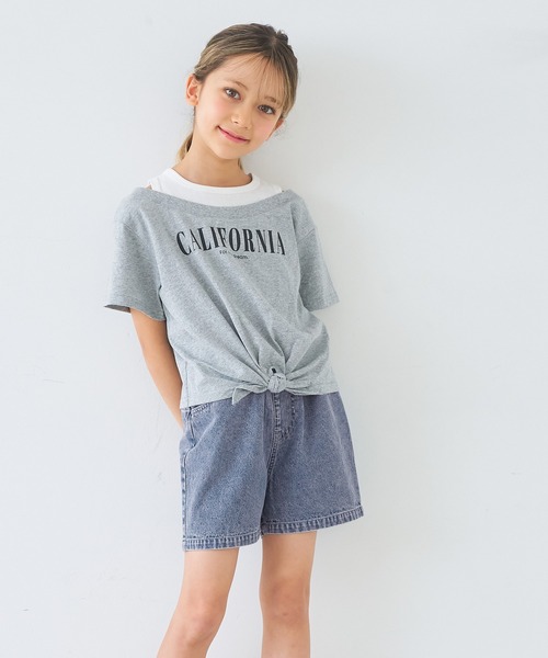 coca(coca)(コカ)の「キッズ デニムヒッププリントショートパンツ(デニムパンツ・キッズ・ブルー・120/130/140/150)」の7枚目の写真