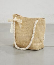 continuer de NICE CLAUP（コンティニューデナイスクラップ）の「レースリボン付BAG（かごバッグ）」