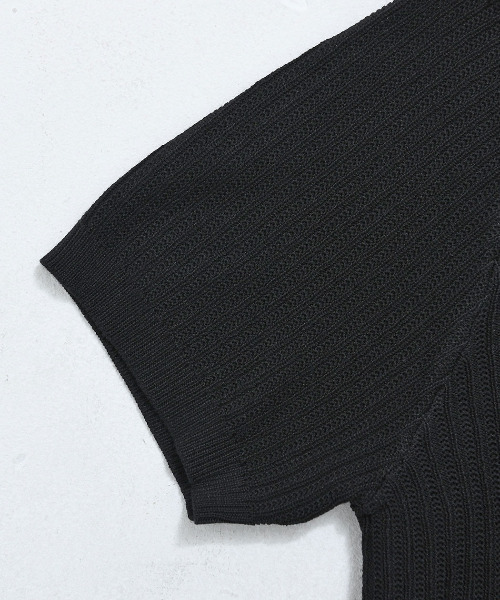 BENUSTA（ベヌスタ）の「『BENUSTA/ベヌスタ』クルーネック半袖サマーニット【GC】（ニット/セーター・メンズ・グレー/ベージュ/ブラック・L/XL/M）」の18枚目の写真
