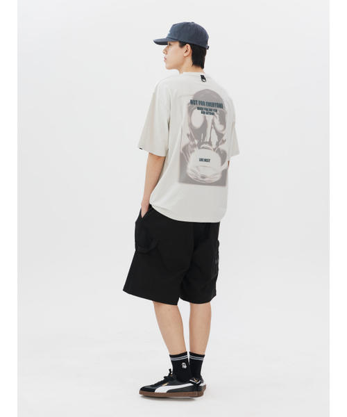 JAMIE WEST(ジェイミーウエスト)の「ビッグマスクウォッシュドTシャツ(ホワイト)(Tシャツ/カットソー・レディース・その他・X-LARGE/MEDIUM/LARGE)」の3枚目の写真