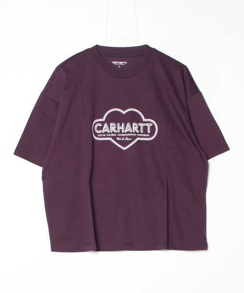 Carhartt WIP(カーハートダブリューアイピー)の「W' S/S Cloud Heart T-Shirt(Tシャツ/カットソー・レディース・パープル/ホワイト/ブラック・SMALL/LARGE/MEDIUM)」の3枚目の写真