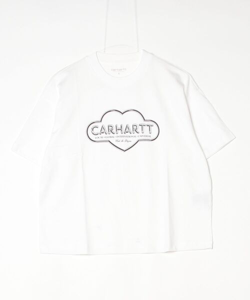 Carhartt WIP(カーハートダブリューアイピー)の「W' S/S Cloud Heart T-Shirt(Tシャツ/カットソー・レディース・パープル/ホワイト/ブラック・SMALL/LARGE/MEDIUM)」の1枚目の写真