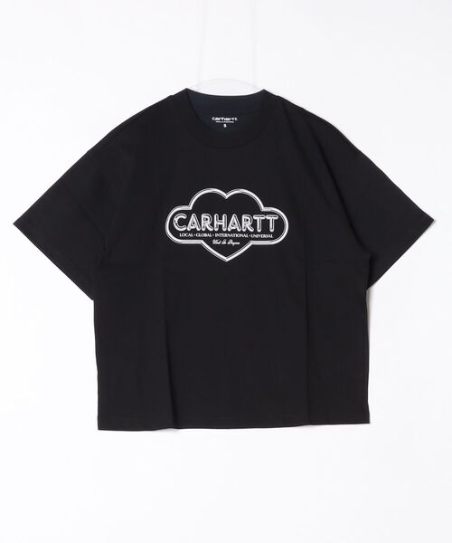 Carhartt WIP(カーハートダブリューアイピー)の「W' S/S Cloud Heart T-Shirt(Tシャツ/カットソー・レディース・パープル/ホワイト/ブラック・SMALL/LARGE/MEDIUM)」の2枚目の写真