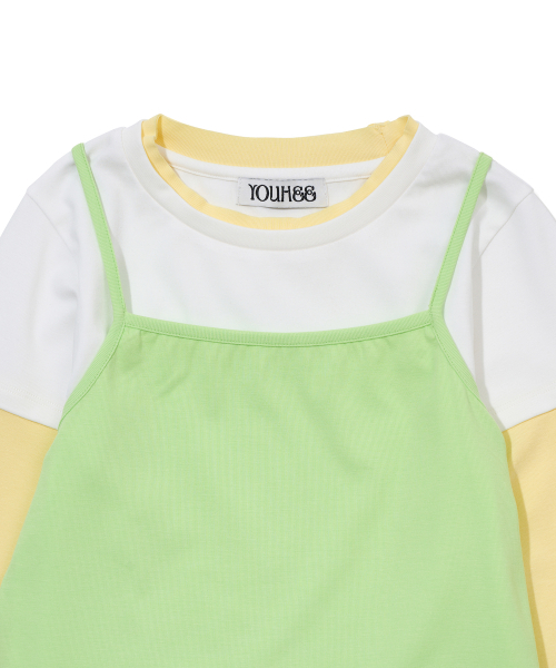 YOUHEE(ユヒ)の「3 LAYERED LONG SLEEVE T-SHIRTS_WHITE(Tシャツ/カットソー・レディース・その他・FREE)」の4枚目の写真