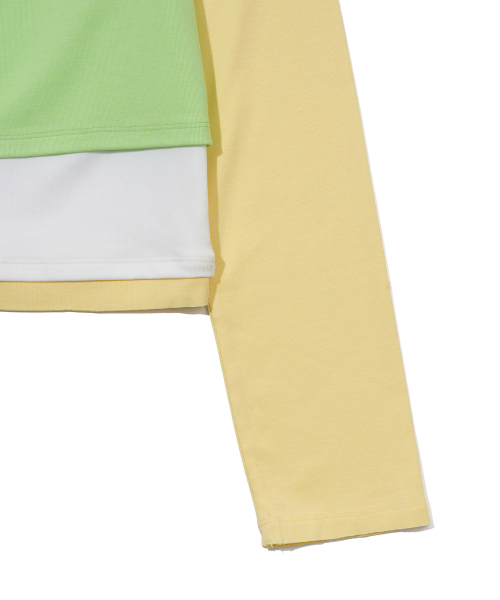 YOUHEE(ユヒ)の「3 LAYERED LONG SLEEVE T-SHIRTS_WHITE(Tシャツ/カットソー・レディース・その他・FREE)」の5枚目の写真