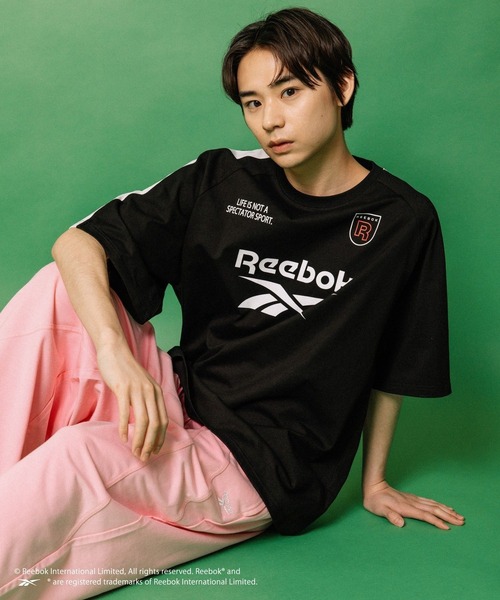 ALAND(エーランド)の「【ALAND別注】Reebok/ラグランTシャツ(Tシャツ/カットソー・レディース・ブラック/アイボリー/ブルー・SMALL/LARGE)」の2枚目の写真