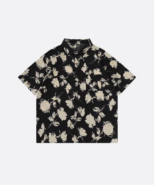 U:UME（ユーム）の「Vintage Flower Print Shirt（シャツ/ブラウス・メンズ・ブラック/アイボリー・X-LARGE/LARGE/MEDIUM/SMALL）」の2枚目の写真