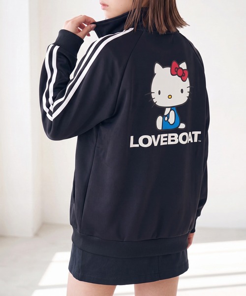 LOVE BOAT(ラブ・ボート)の「【HELLO KITTY/ハローキティ】×【LOVE BOAT/ラブボート】トラックジャケット(ジャージ・レディース・ホワイト/ブラック・M/S)」の1枚目の写真