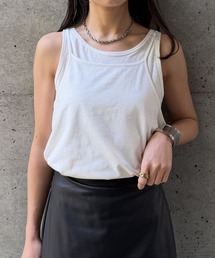 CIEL'AIR | LAYERED TANK OVER CAMI（ｷｬﾐﾚｲﾔｰﾄﾞﾀﾝｸﾄｯﾌﾟ）(Tシャツ/カットソー)