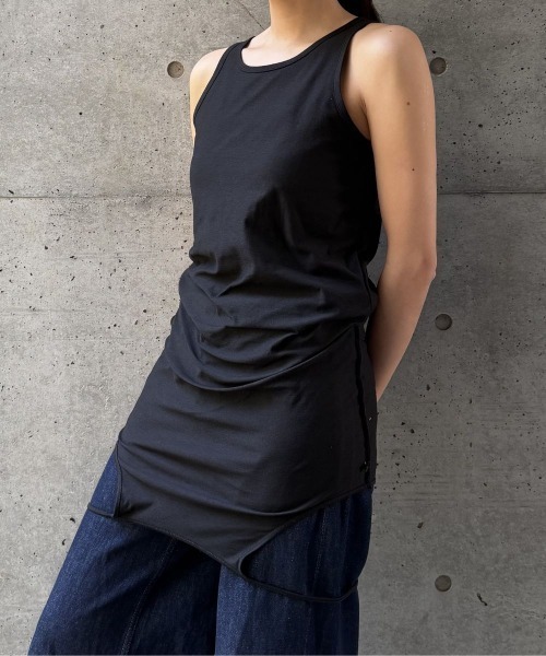 CIEL'AIR（シエルエアー）の「LAYERED TANK OVER CAMI（ｷｬﾐﾚｲﾔｰﾄﾞﾀﾝｸﾄｯﾌﾟ）（Tシャツ/カットソー・レディース・ブラック/オフホワイト・FREE）」の18枚目の写真