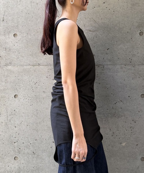 CIEL'AIR（シエルエアー）の「LAYERED TANK OVER CAMI（ｷｬﾐﾚｲﾔｰﾄﾞﾀﾝｸﾄｯﾌﾟ）（Tシャツ/カットソー・レディース・ブラック/オフホワイト・FREE）」の19枚目の写真