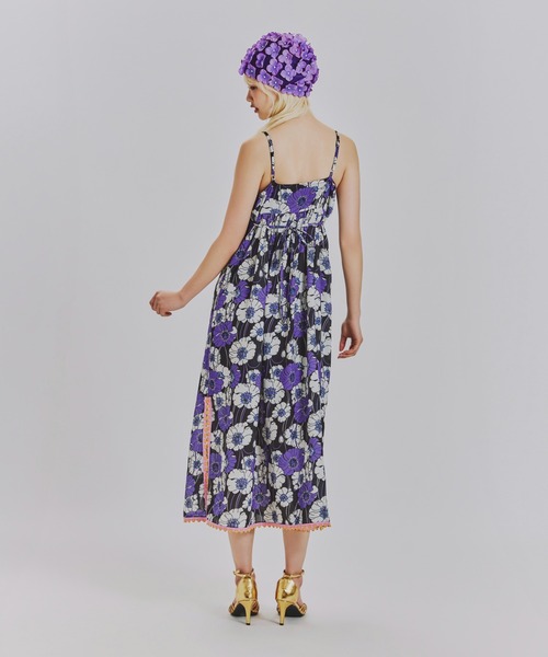 anna sui nyc(アナ スイ エヌ ワイ シー)の「サマーレトロフラワーキャミドレス(ワンピース・レディース・グリーン/パープル・FREE)」の12枚目の写真