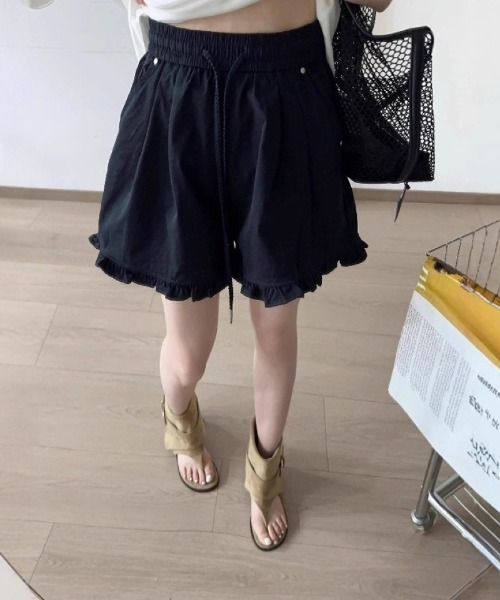 Ritzy(リッツィー)の「ドット柄 × フリル キュロット風ミニスカート(その他パンツ・レディース・ドット/ブラック・M)」の18枚目の写真