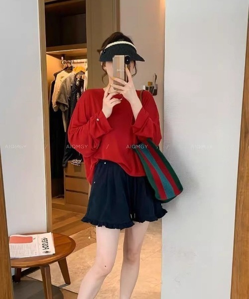 Ritzy(リッツィー)の「ドット柄 × フリル キュロット風ミニスカート(その他パンツ・レディース・ドット/ブラック・M)」の14枚目の写真