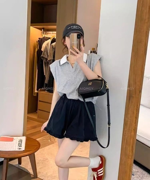 Ritzy(リッツィー)の「ドット柄 × フリル キュロット風ミニスカート(その他パンツ・レディース・ドット/ブラック・M)」の15枚目の写真