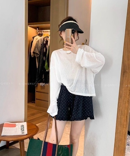 Ritzy(リッツィー)の「ドット柄 × フリル キュロット風ミニスカート(その他パンツ・レディース・ドット/ブラック・M)」の11枚目の写真