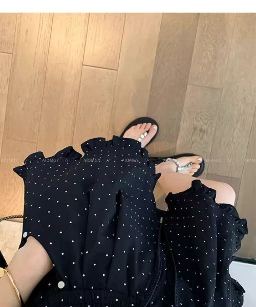 Ritzy(リッツィー)の「ドット柄 × フリル キュロット風ミニスカート(その他パンツ・レディース・ドット/ブラック・M)」の17枚目の写真
